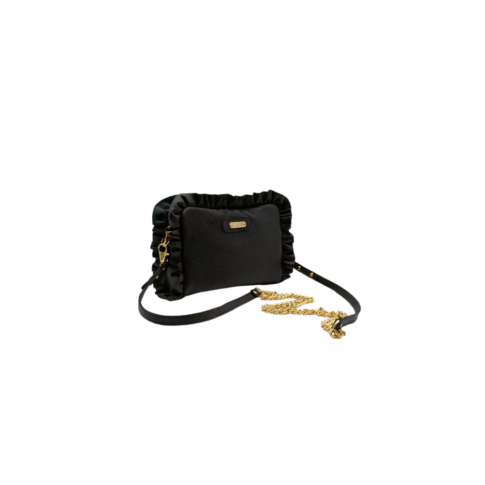 
                      
                        Borsa in pelle NINA nero con frappe
                      
                    