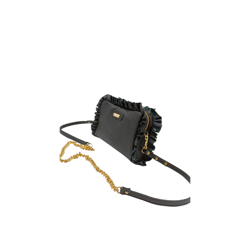 
                      
                        Borsa in pelle NINA nero con frappe
                      
                    