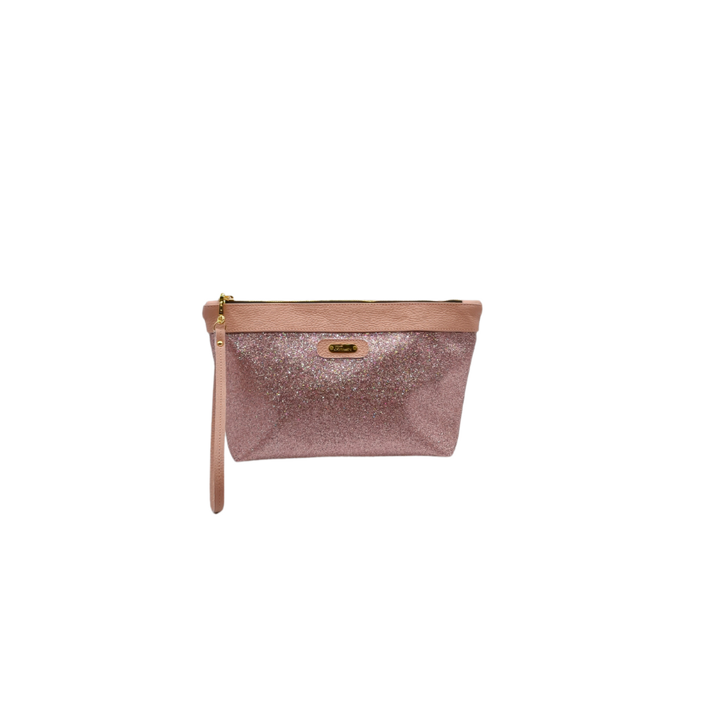 Pochette in tessuto ELLY rosa lurex