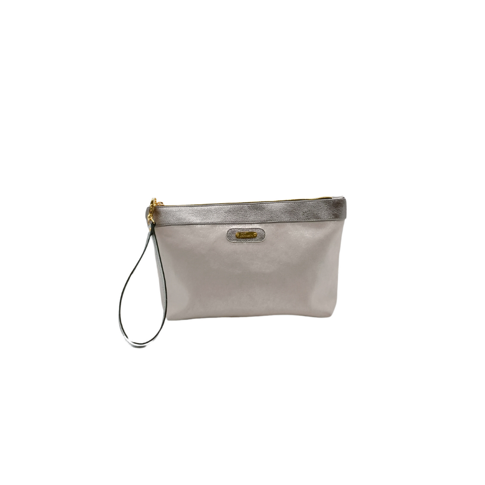 Pochette in tessuto ELLY silver lurex