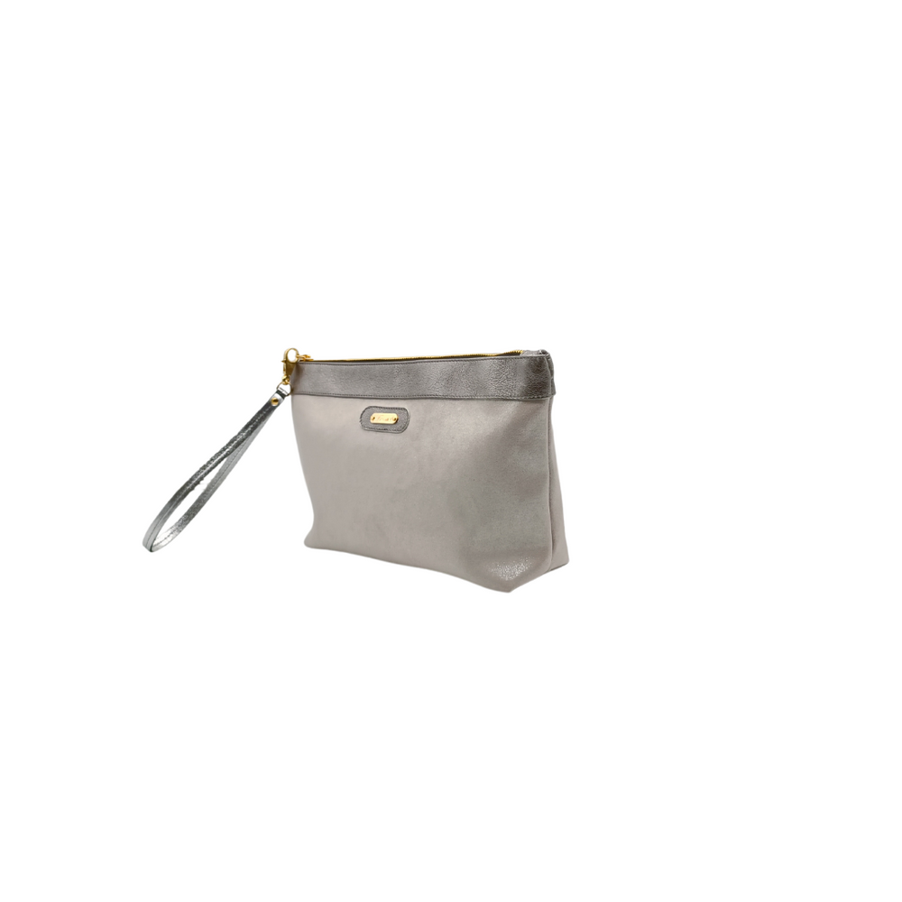 
                      
                        Pochette in tessuto ELLY silver lurex
                      
                    