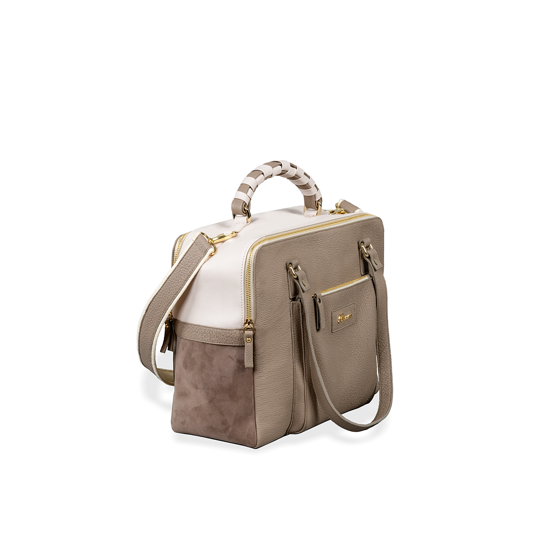 Borsa in pelle MIRANDA Taupe