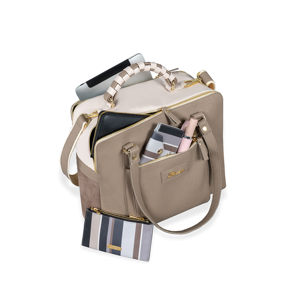 
                      
                        Borsa in pelle MIRANDA Taupe
                      
                    