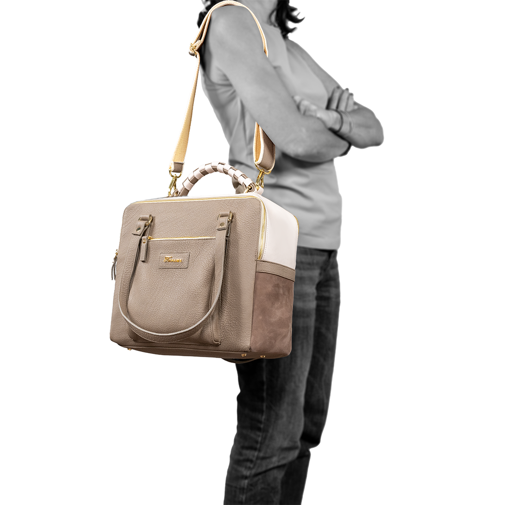 
                      
                        Borsa in pelle MIRANDA Taupe
                      
                    