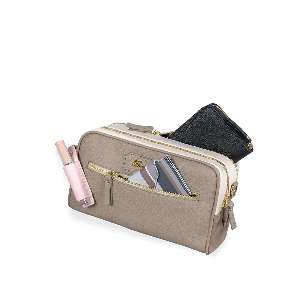 
                      
                        Borsa in pelle LETIZIA Taupe
                      
                    