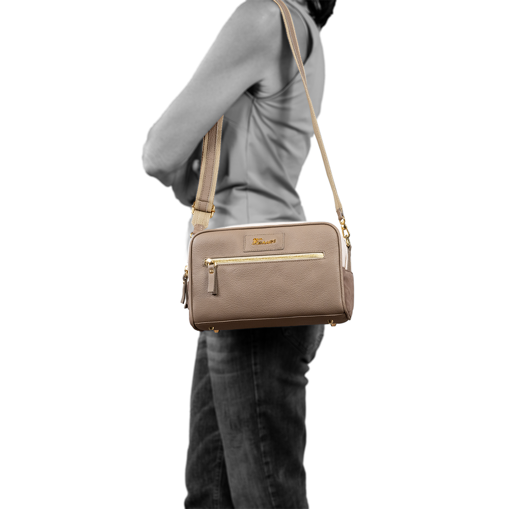 
                      
                        Borsa in pelle LETIZIA Taupe
                      
                    