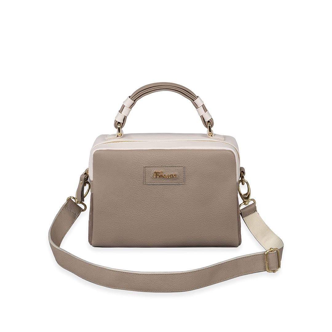 Borsa in pelle GRACE Taupe