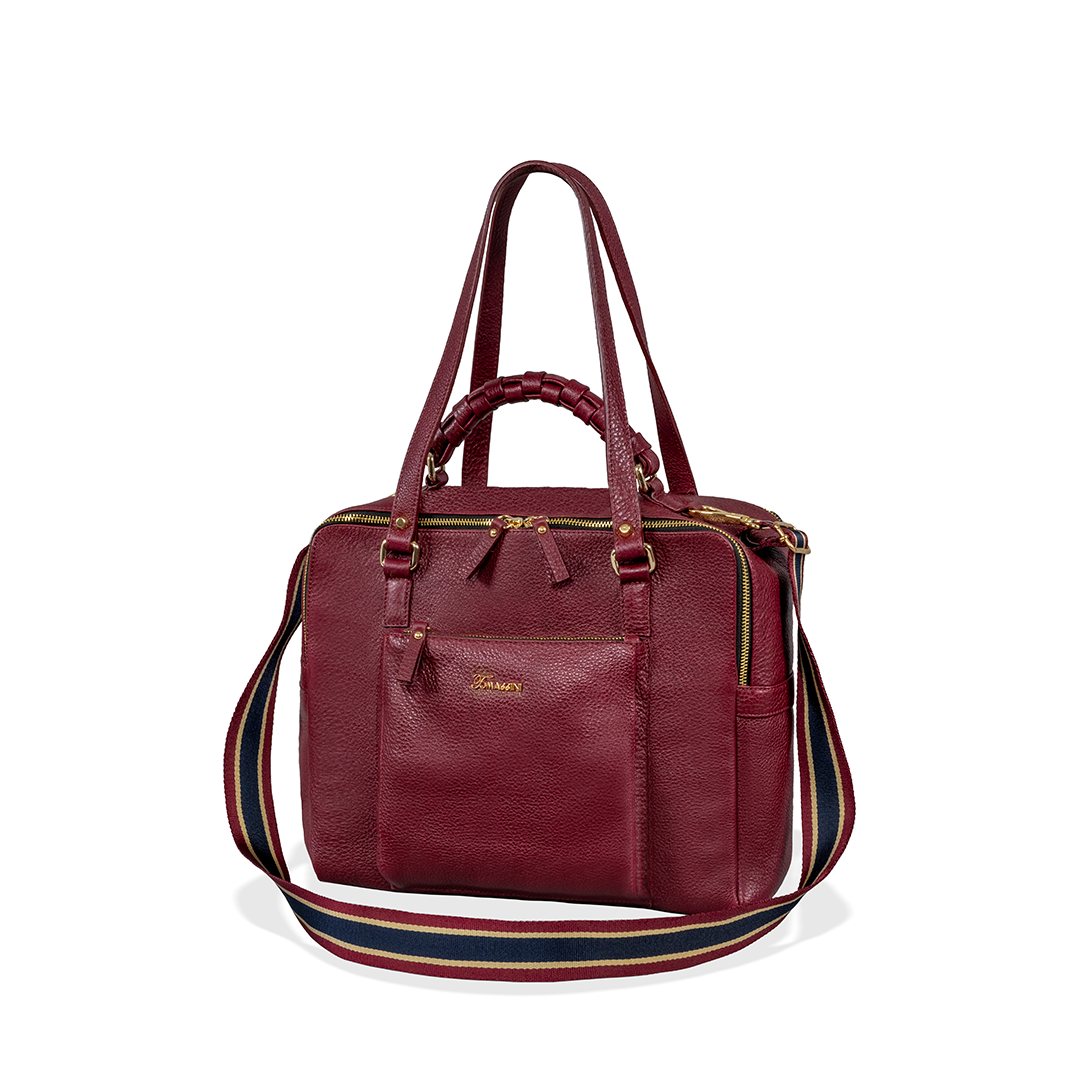 Borsa in pelle MIRANDA Borgogna