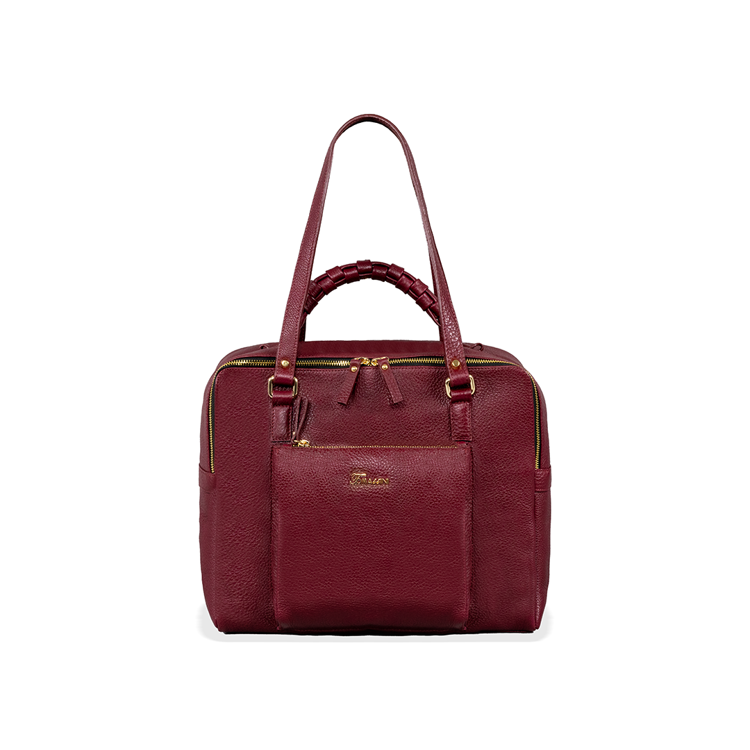 Borsa in pelle MIRANDA Borgogna