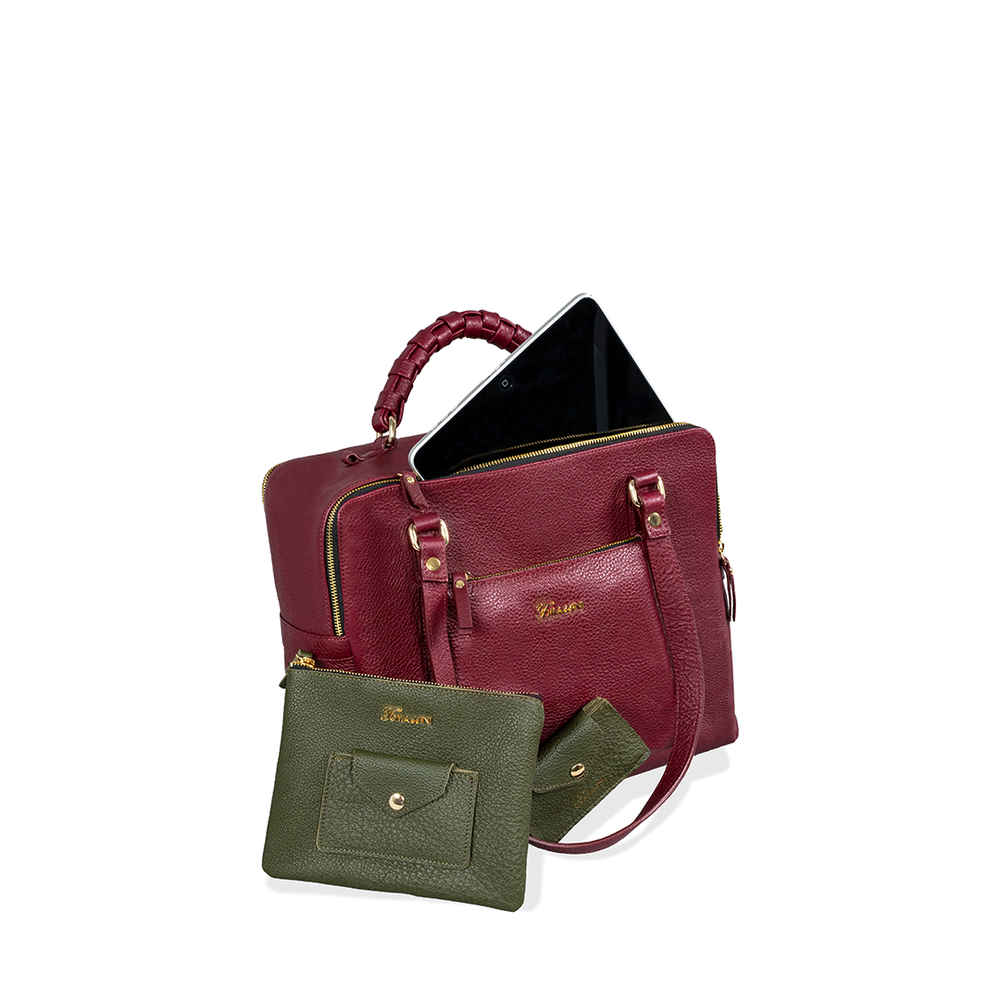 
                      
                        Borsa in pelle MIRANDA Borgogna
                      
                    