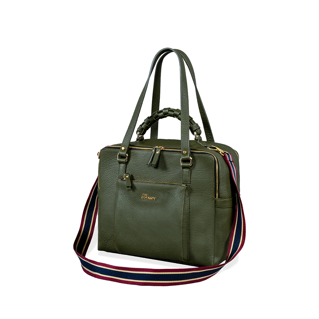 Borsa in pelle MIRANDA Verde Oliva