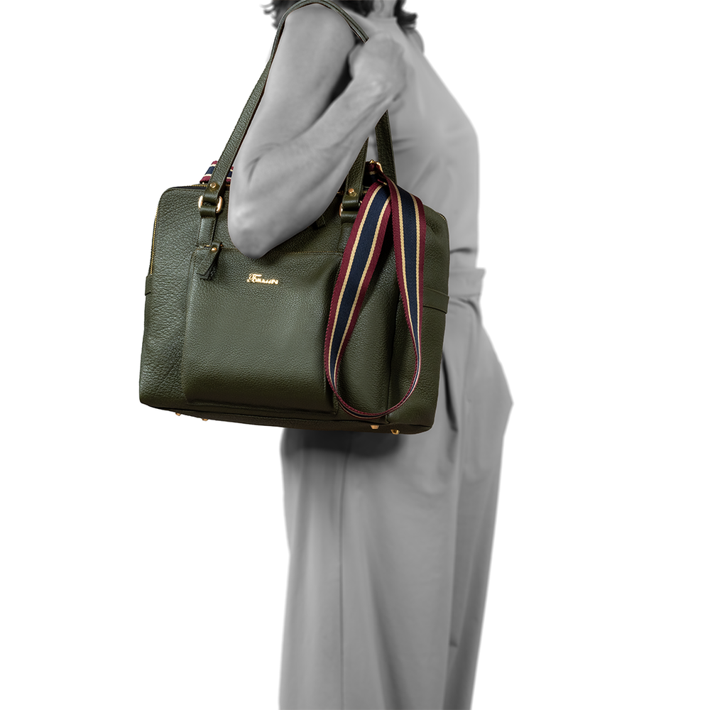 
                      
                        Borsa in pelle MIRANDA Verde Oliva
                      
                    