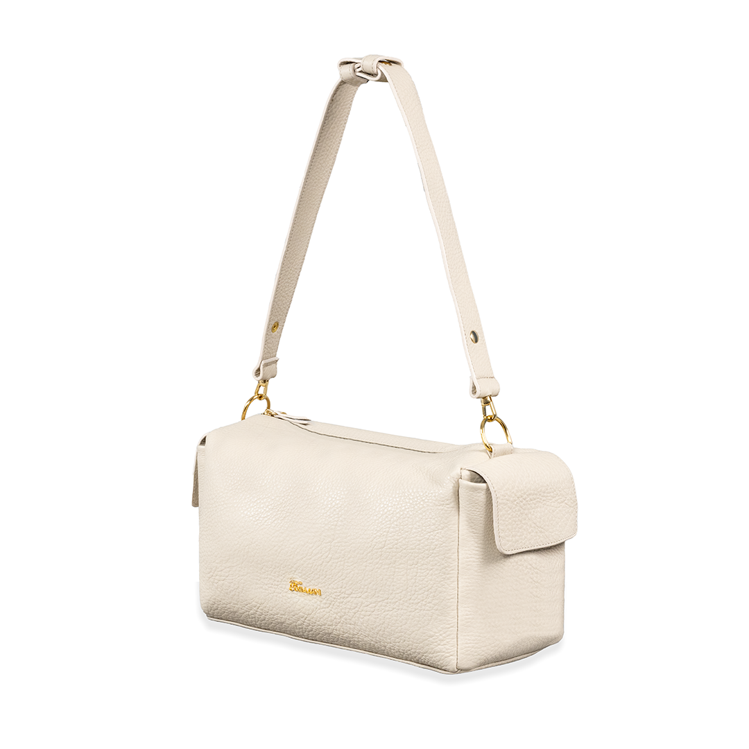 Borsa in pelle LIDIA gesso