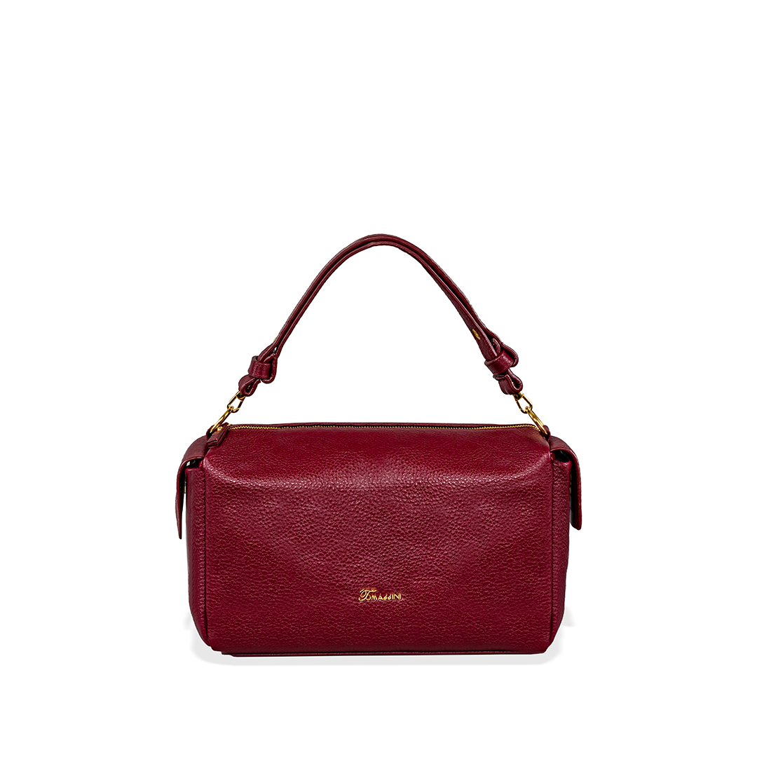 Borsa in pelle LIDIA Borgogna