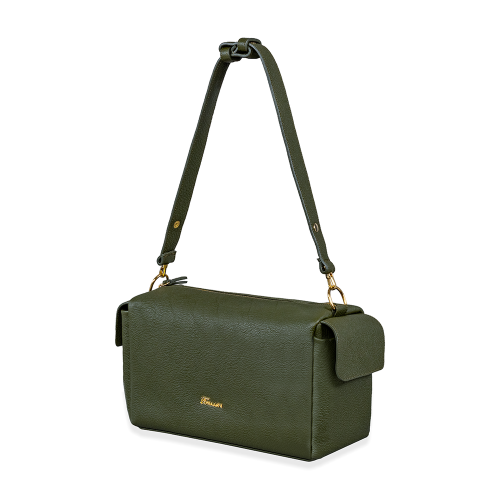 Borsa in pelle LIDIA Verde OLIVA