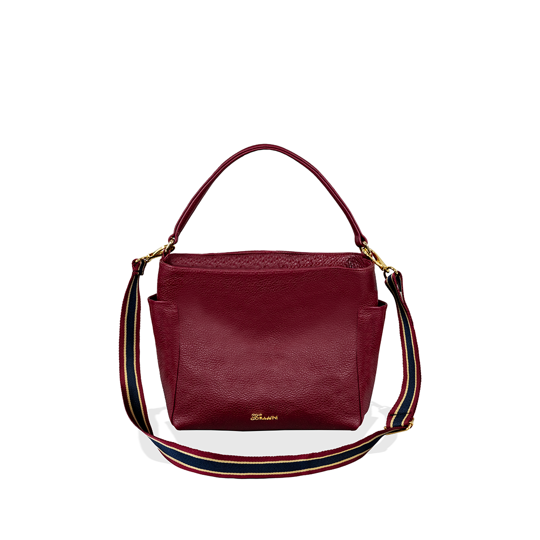 Borsa in pelle TEA Borgogna