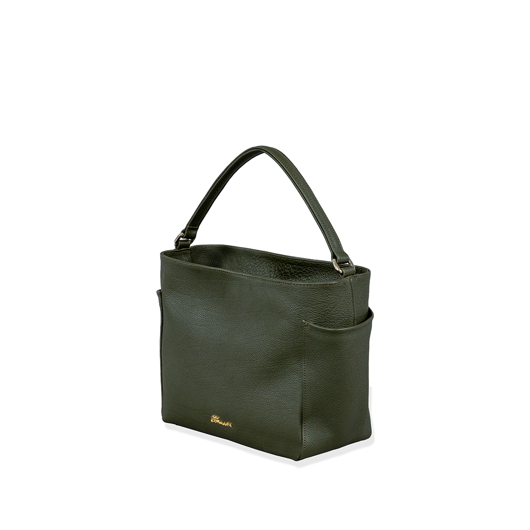 Borsa in pelle TEA Verde Oliva