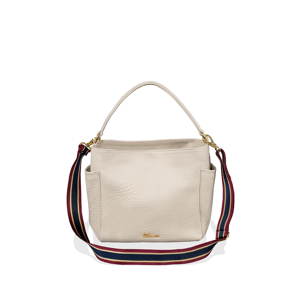 Borsa in pelle TEA Gesso