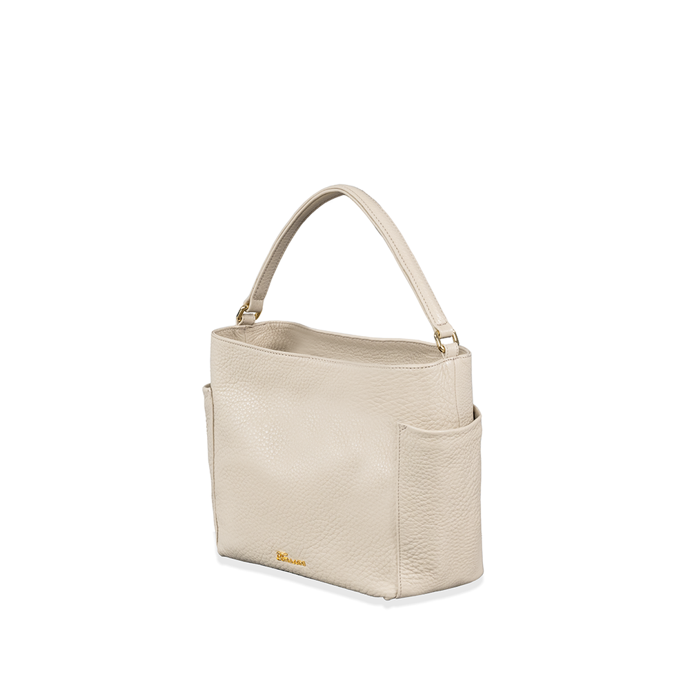 Borsa in pelle TEA Gesso