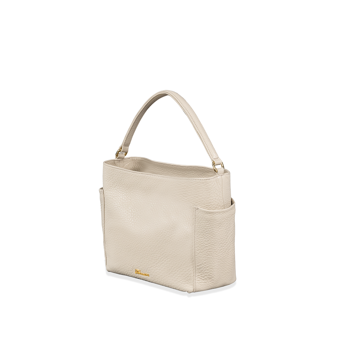 Borsa in pelle TEA Gesso