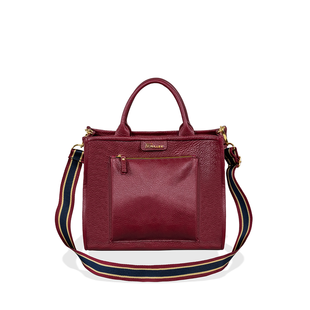 Borsa in pelle FERNANDA Borgogna
