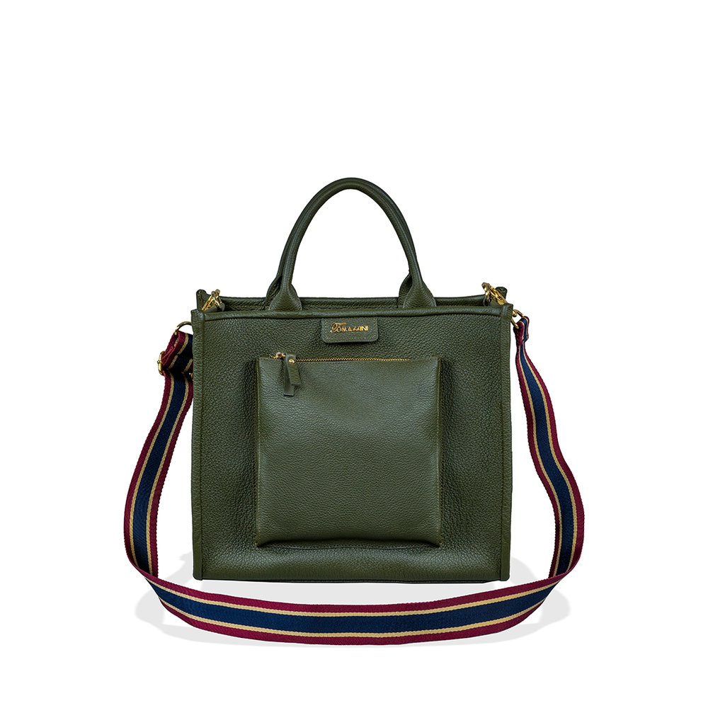 Borsa in pelle FERNANDA Verde Oliva