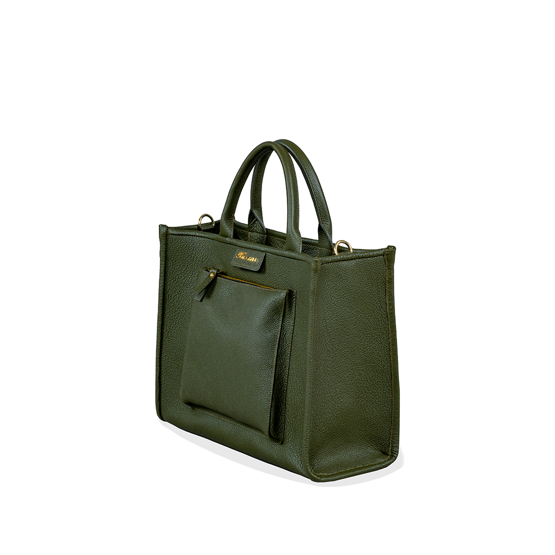 Borsa in pelle FERNANDA Verde Oliva