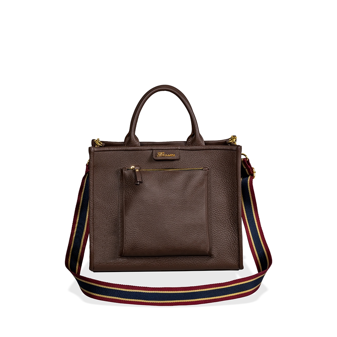 Borsa in pelle FERNANDA Cioccolato