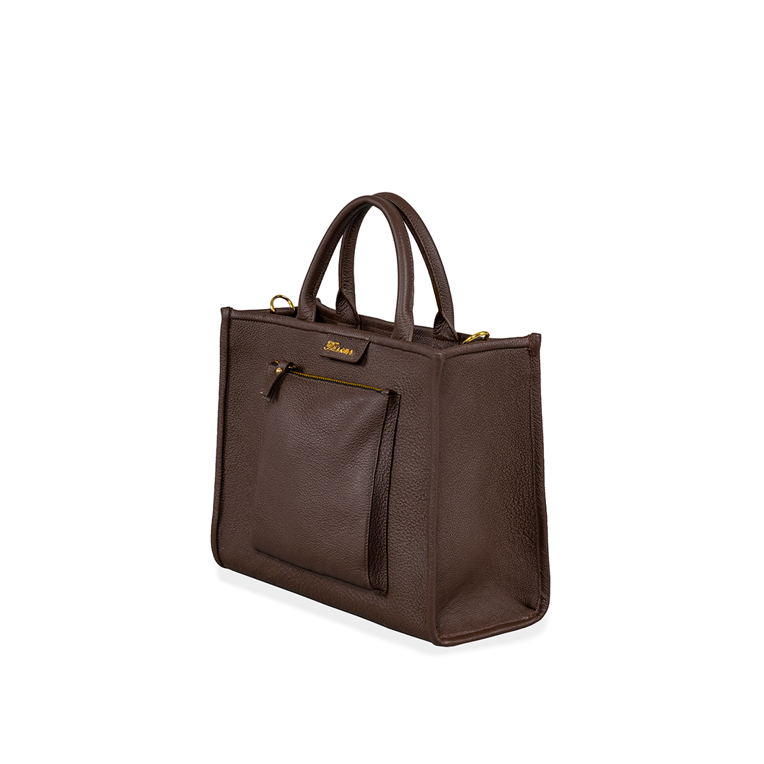 Borsa in pelle FERNANDA Cioccolato