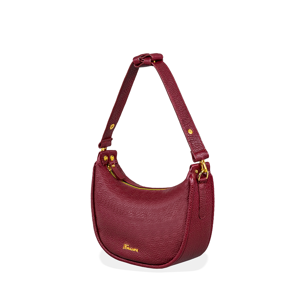 Borsa in pelle LISETTA Borgogna