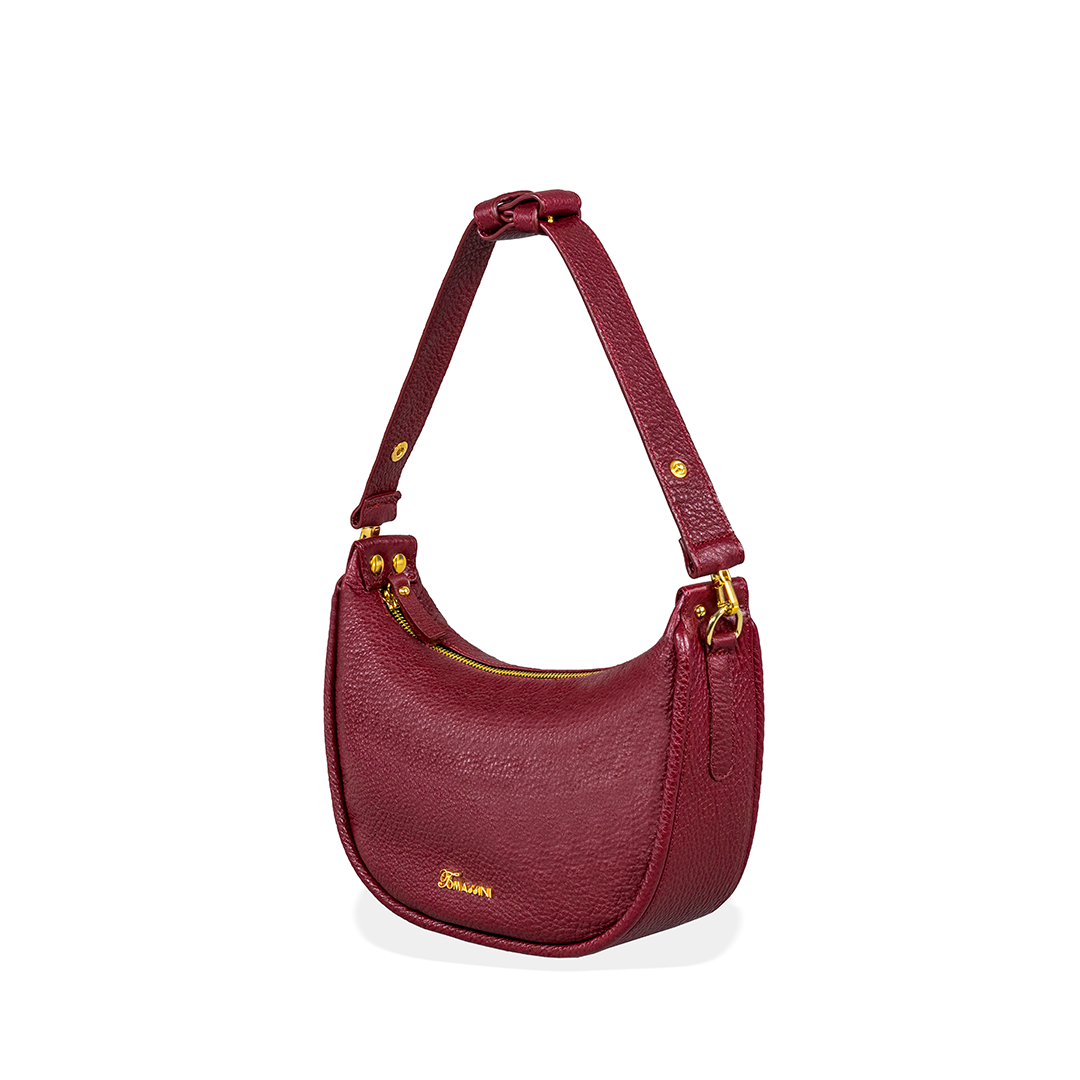 Borsa in pelle LISETTA Borgogna