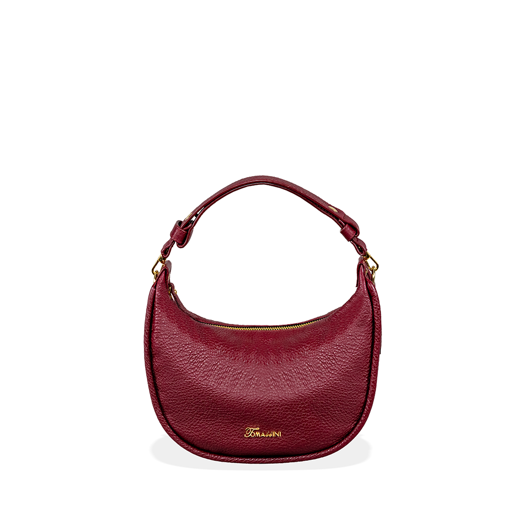 Borsa in pelle LISETTA Borgogna