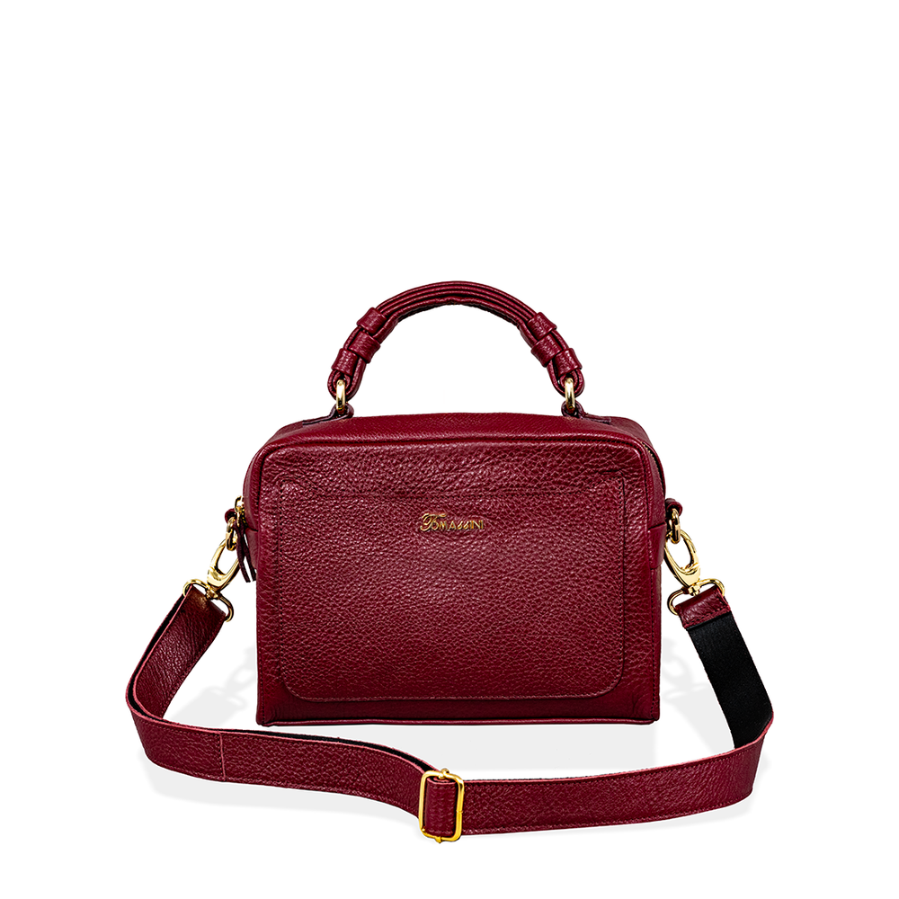Borsa in pelle GILDA Borgogna