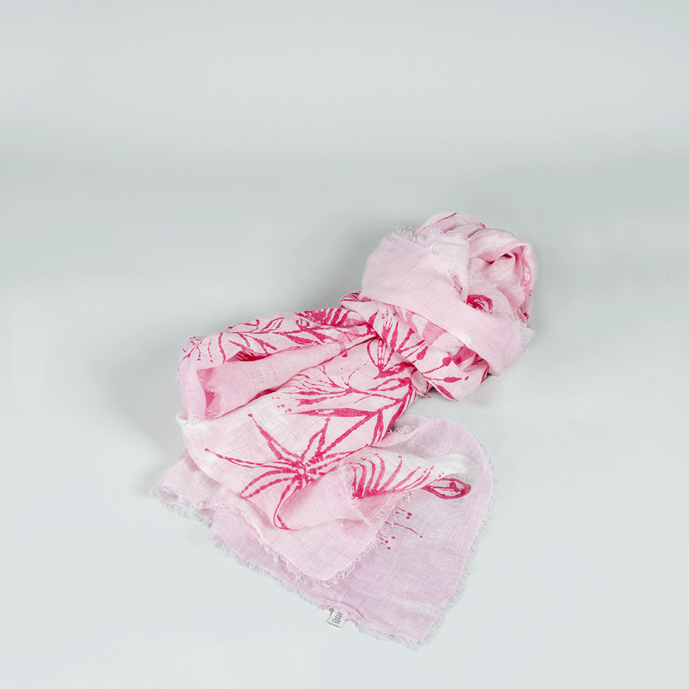 
                      
                        STOLA in lino stampata a mano pink
                      
                    