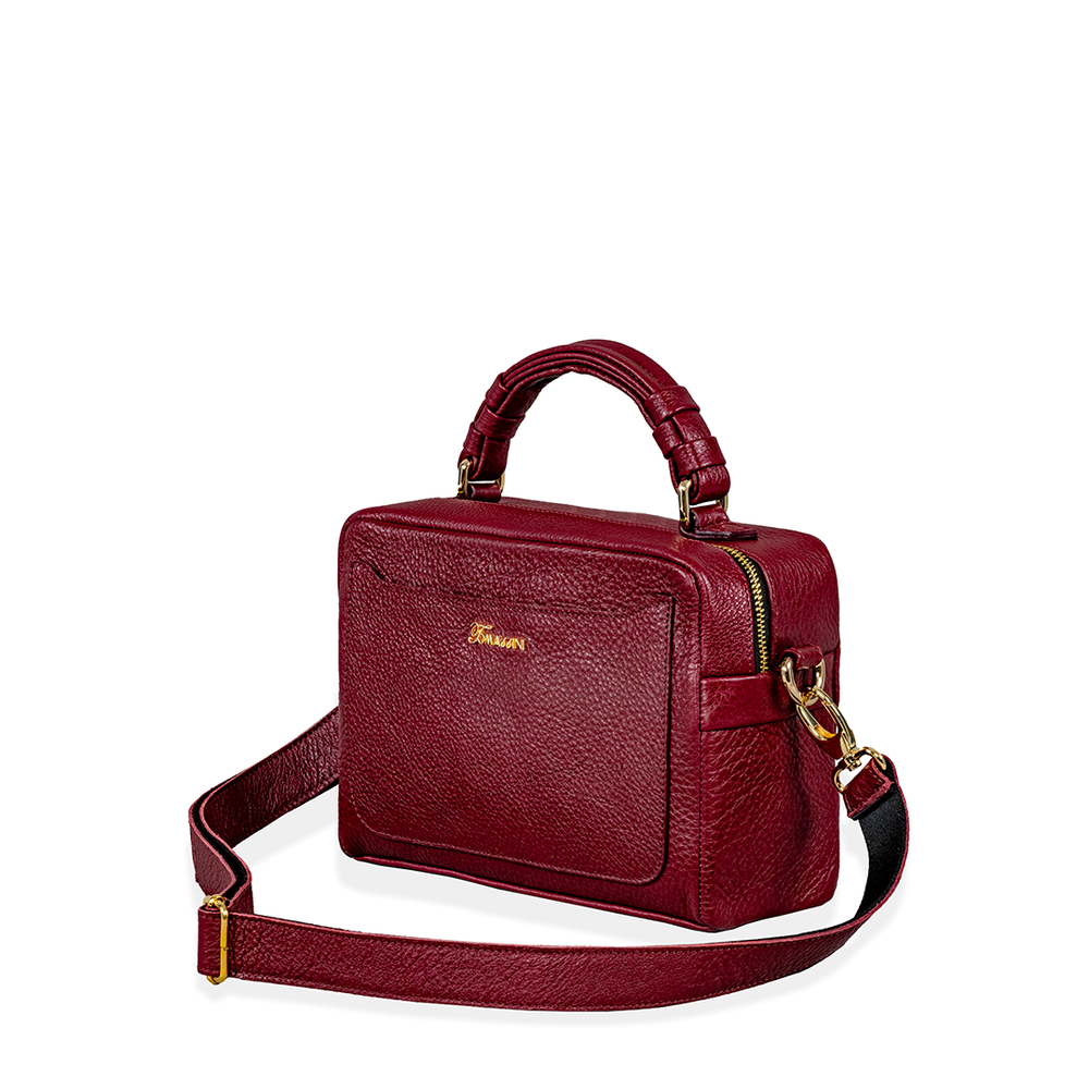 Borsa in pelle GILDA Borgogna