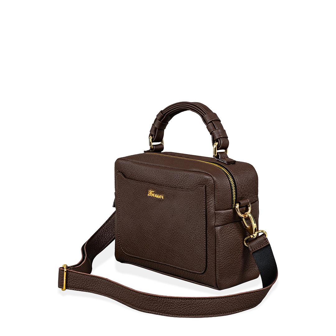 Borsa in pelle GILDA Cioccolato