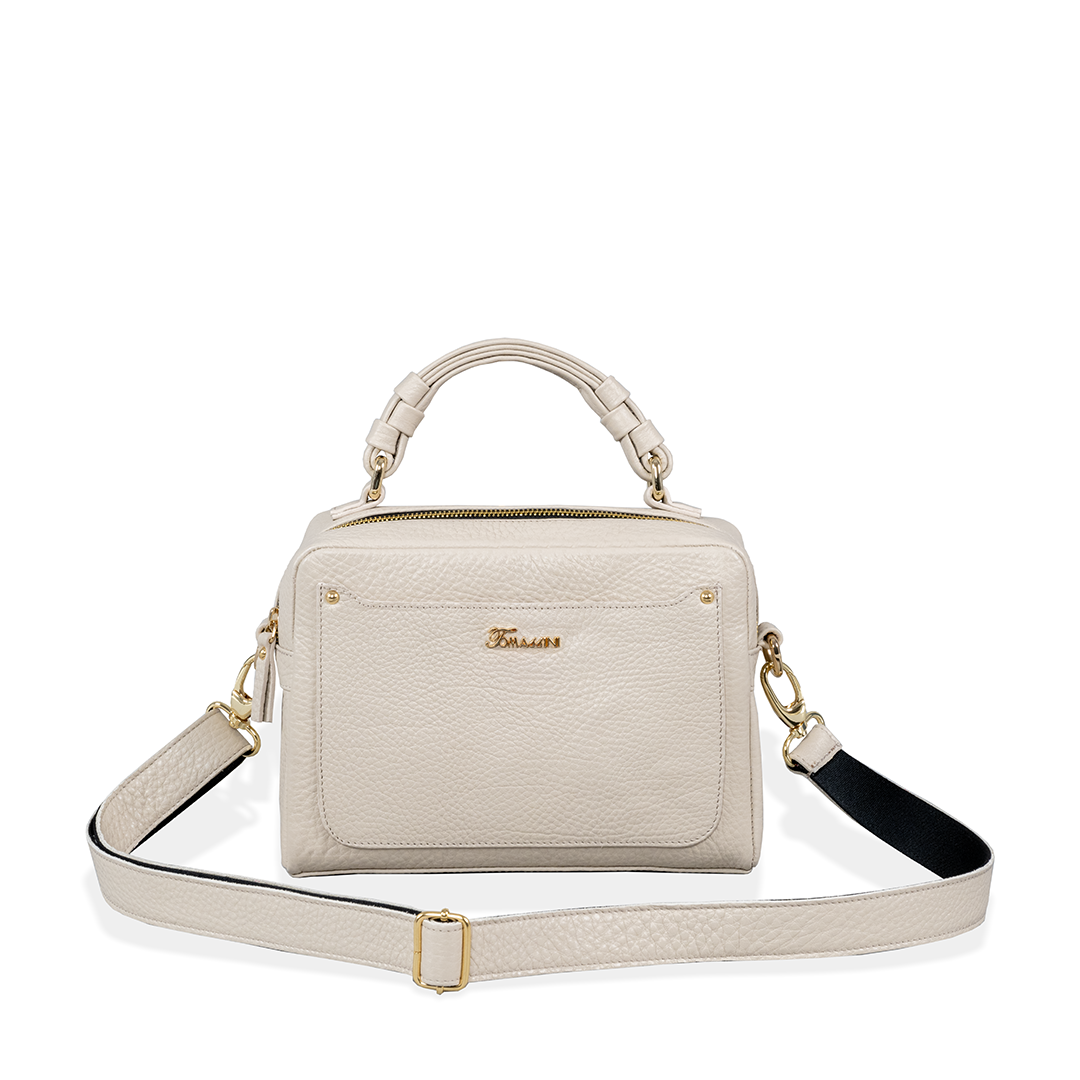 Borsa in pelle GILDA Gesso