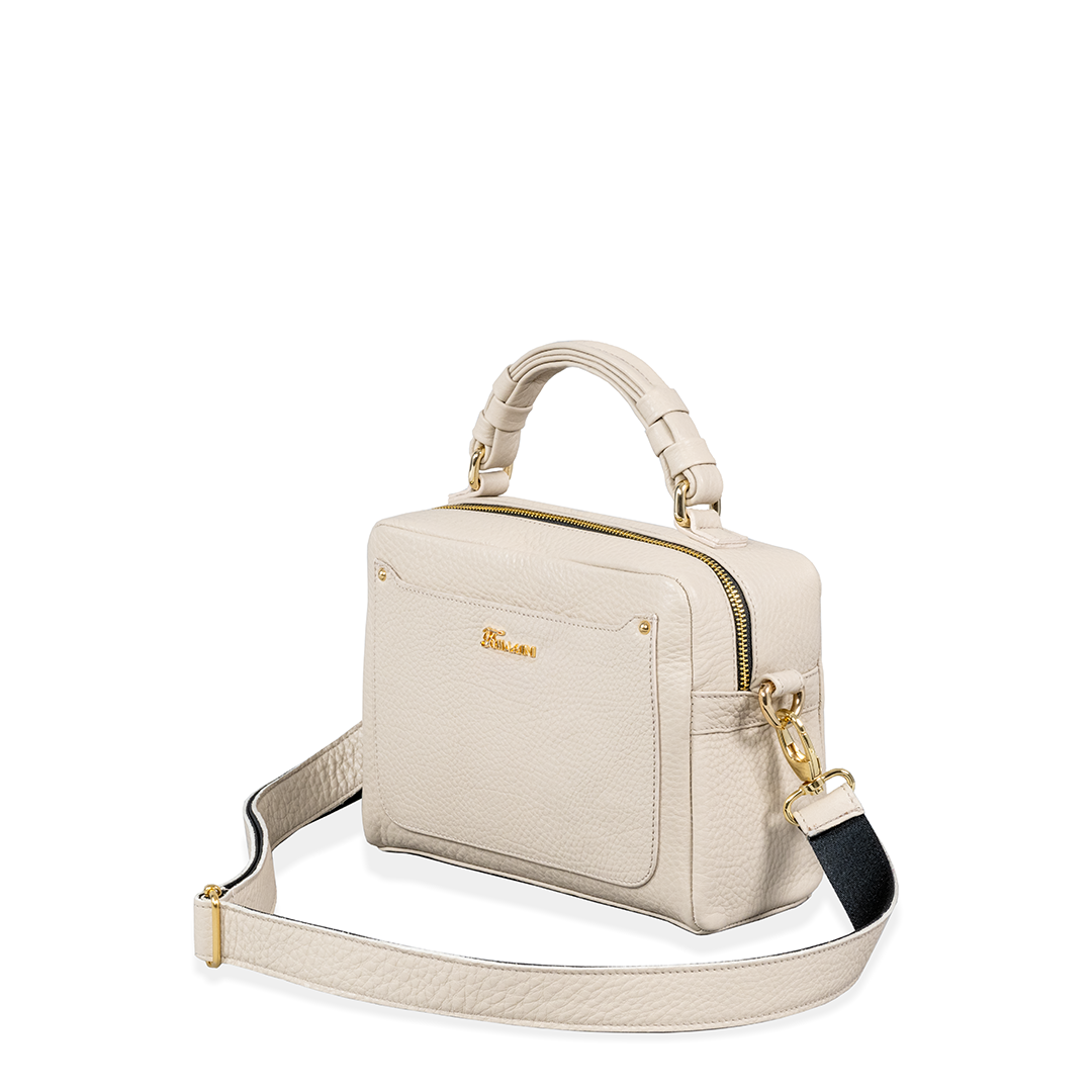 Borsa in pelle GILDA Gesso