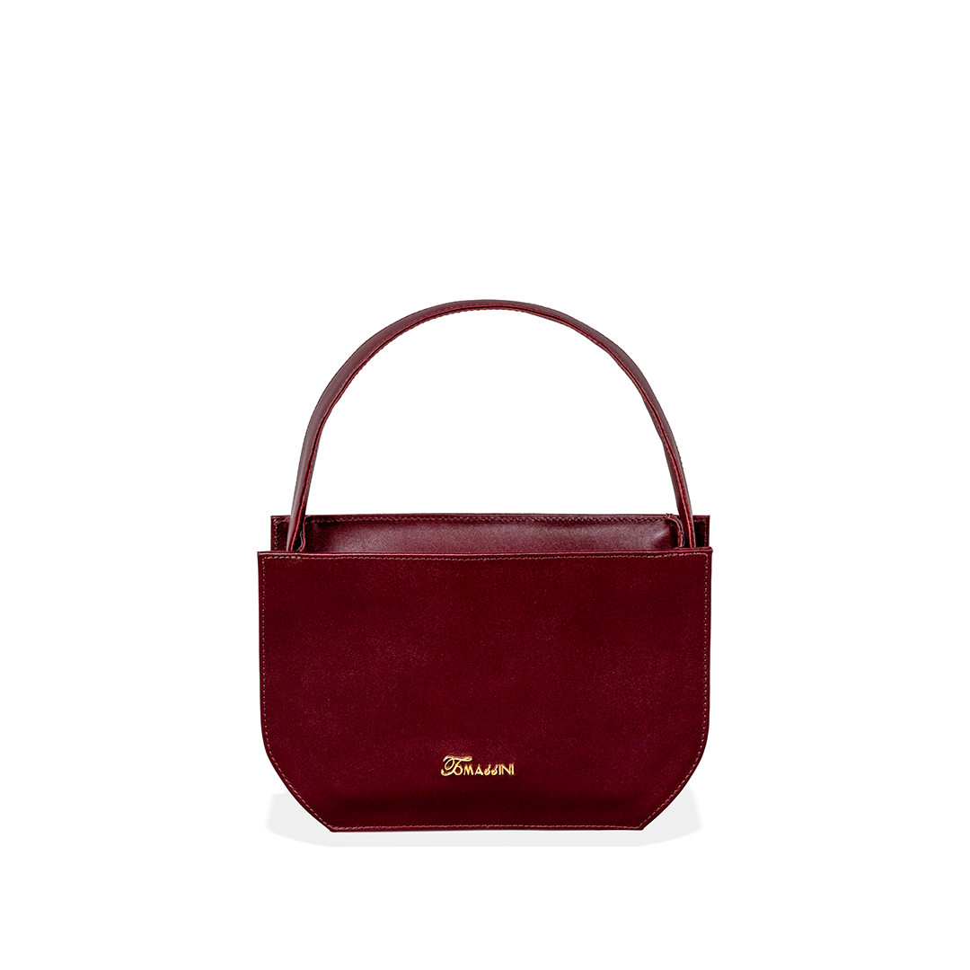 Borsa in pelle MATI Borgogna