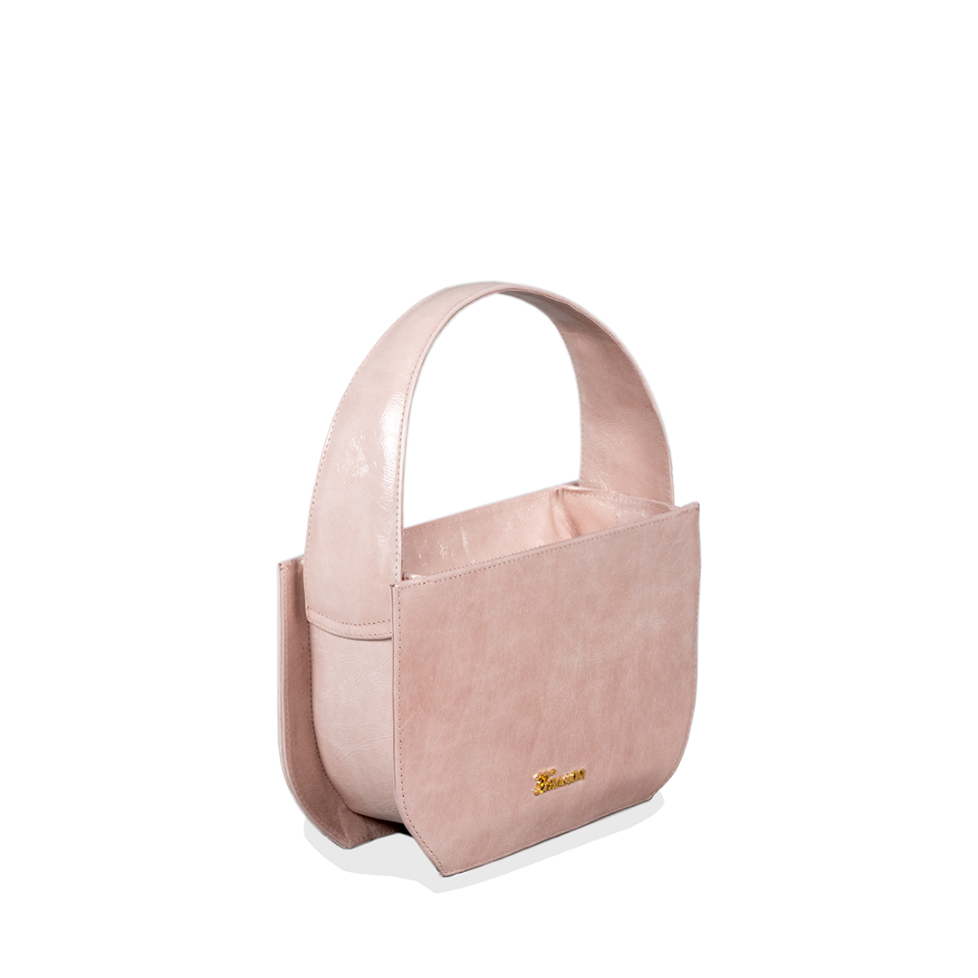 Borsa in pelle MATI Quarzo Rosa