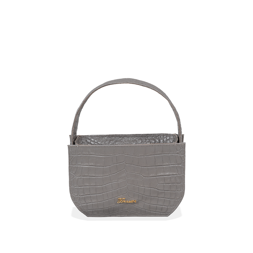 Borsa in pelle MATI Grigio