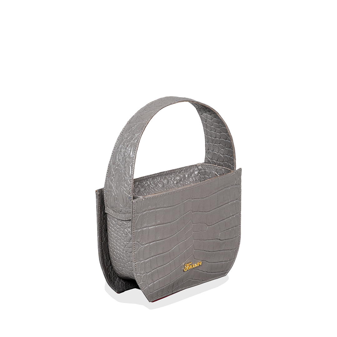 Borsa in pelle MATI Grigio