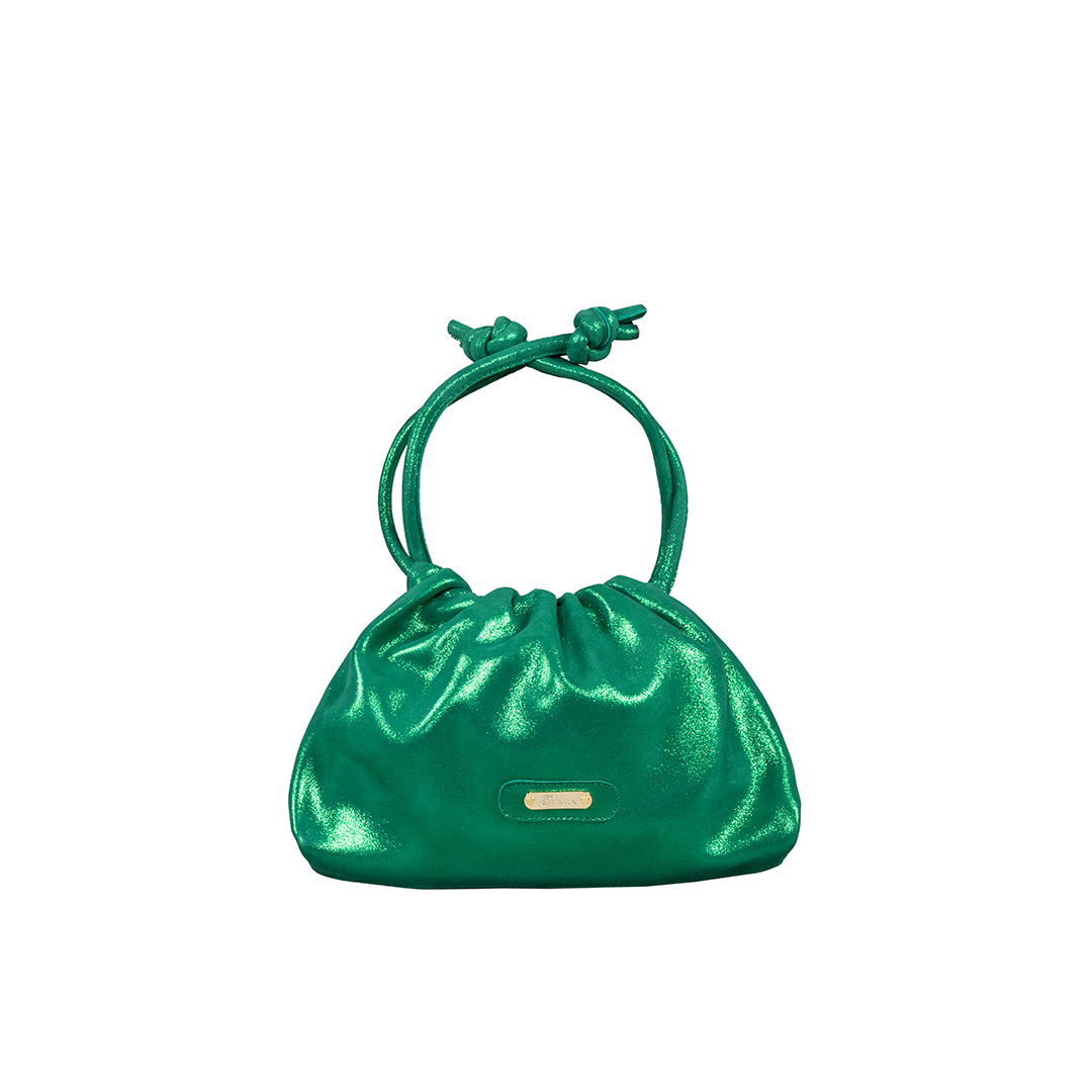 Borsa in pelle FILIPPA verde LAME'