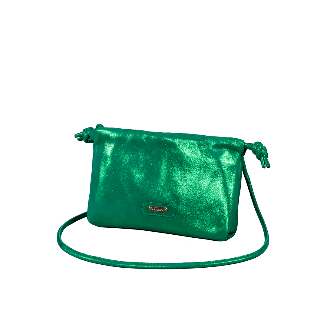 Borsa in pelle FILIPPA verde LAME'