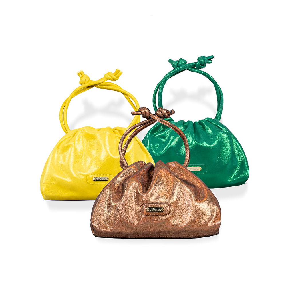 
                      
                        Borsa in pelle FILIPPA verde LAME'
                      
                    