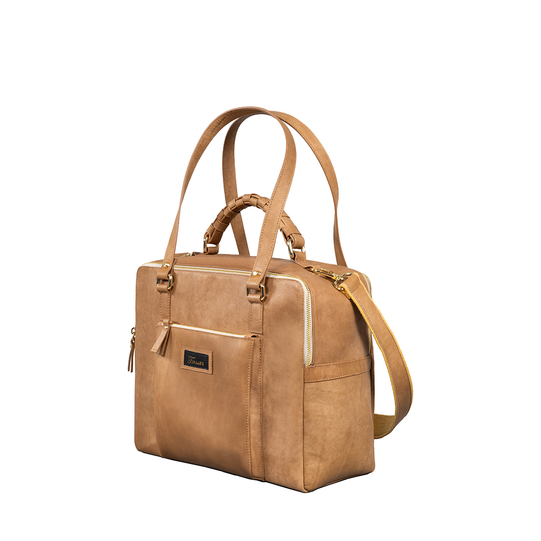 Borsa in pelle MIRANDA Cognac