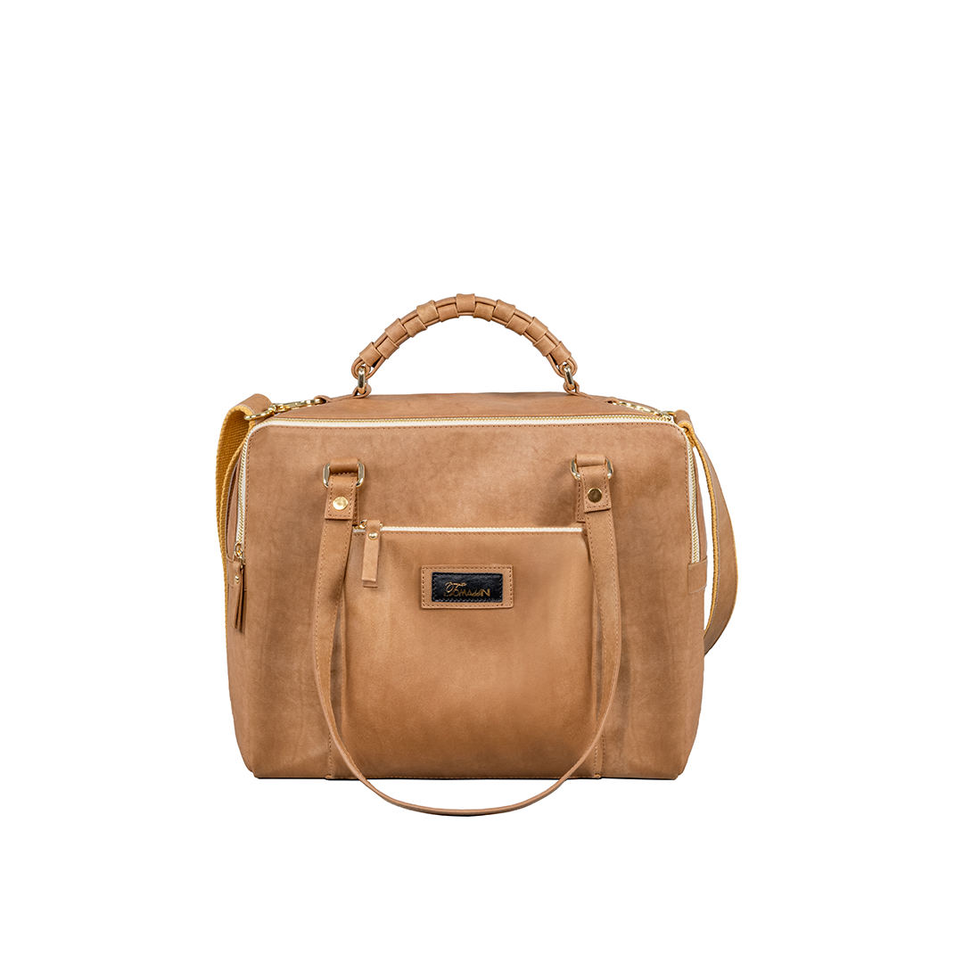 Borsa in pelle MIRANDA Cognac