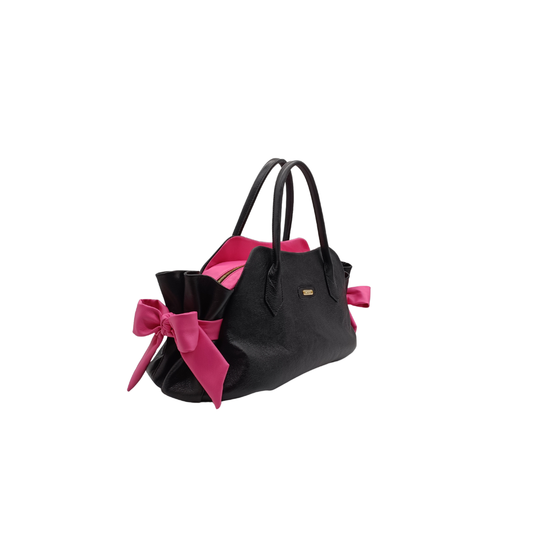 Borsa in pelle CHICCA black e big babol