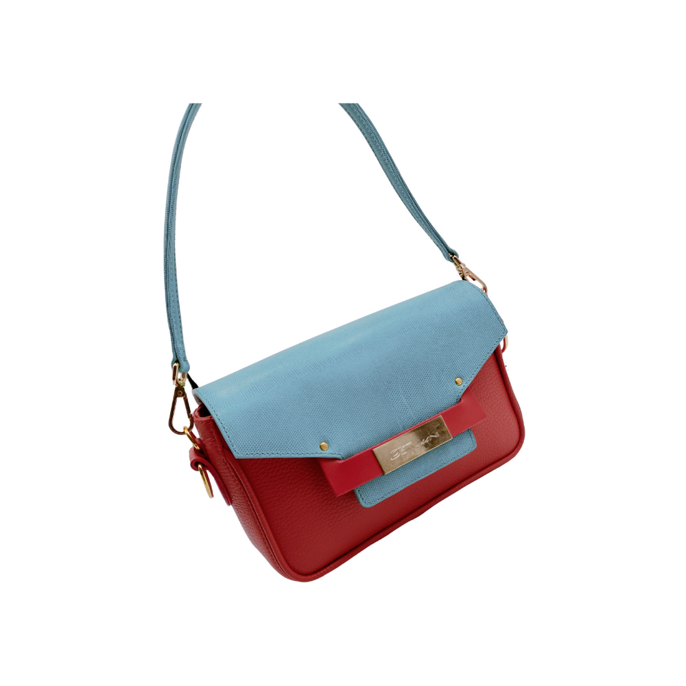 
                      
                        Borsa in pelle KARON Turquoise orange
                      
                    