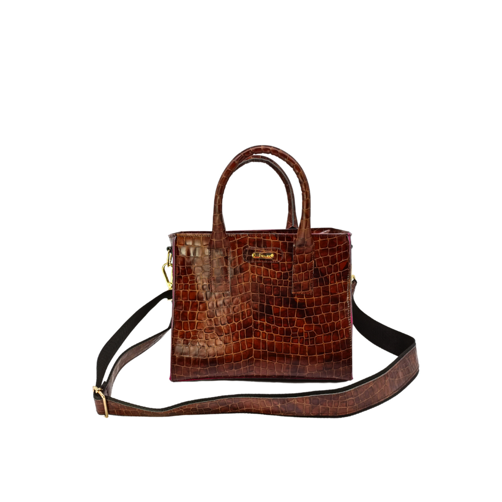 Borsa in pelle GINEVRA Cocco Cuoio